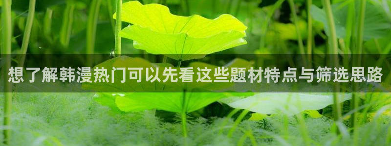 免费漫画漫画阅读网站:想了解韩漫热门可以先看这些题材特点与筛选思路